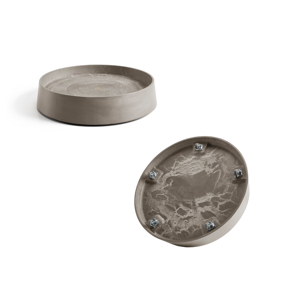 Ecopots Saucer Wheels Oslo Taupe