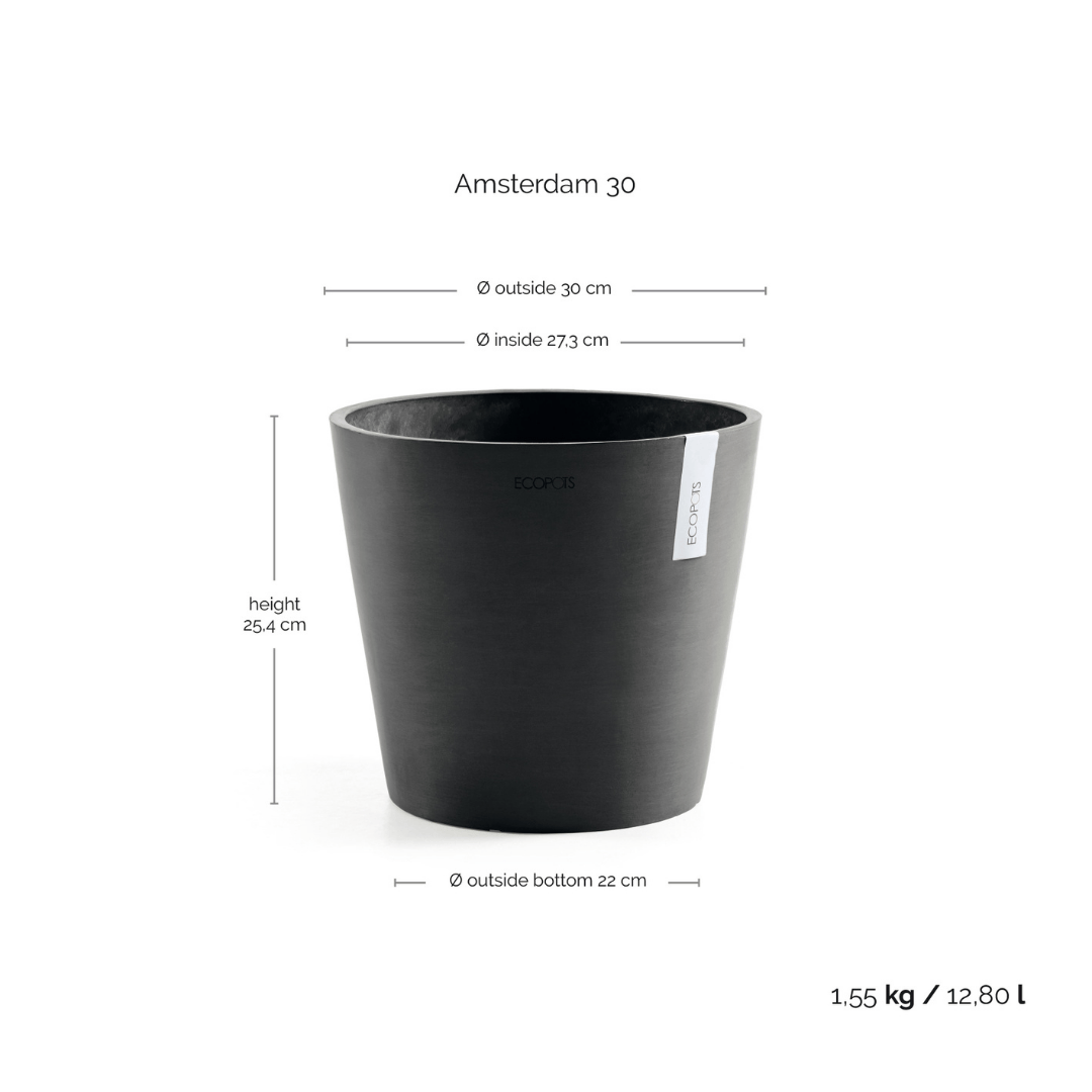 Ecopots Amsterdam Dark Grey