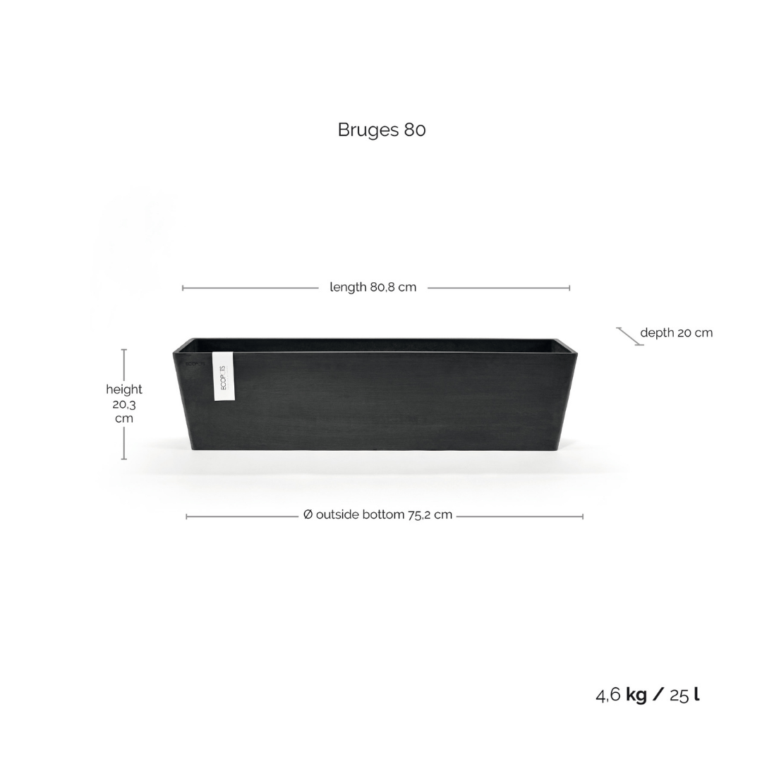 Ecopots Bruges Dark Grey