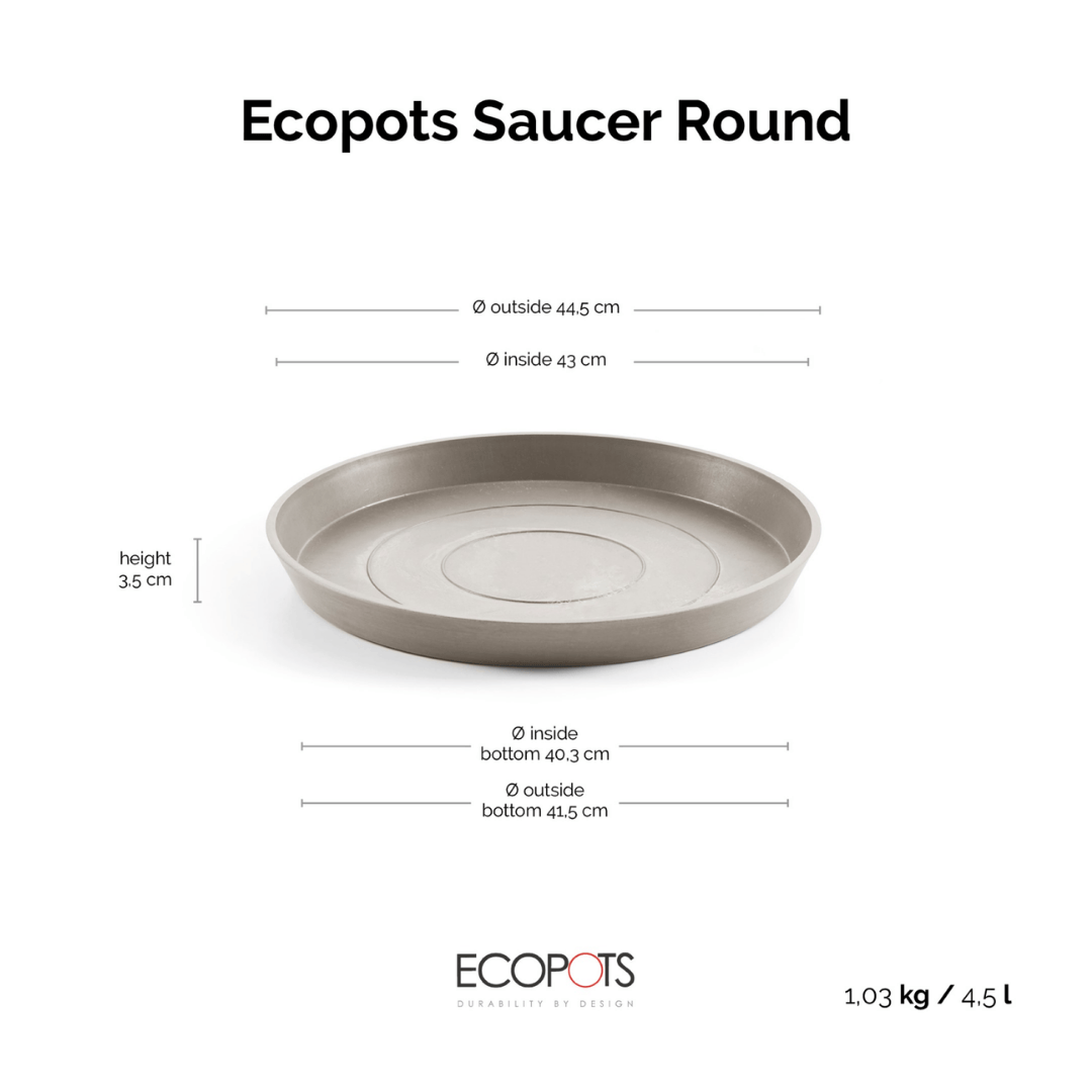 Ecopots Saucer Round Taupe